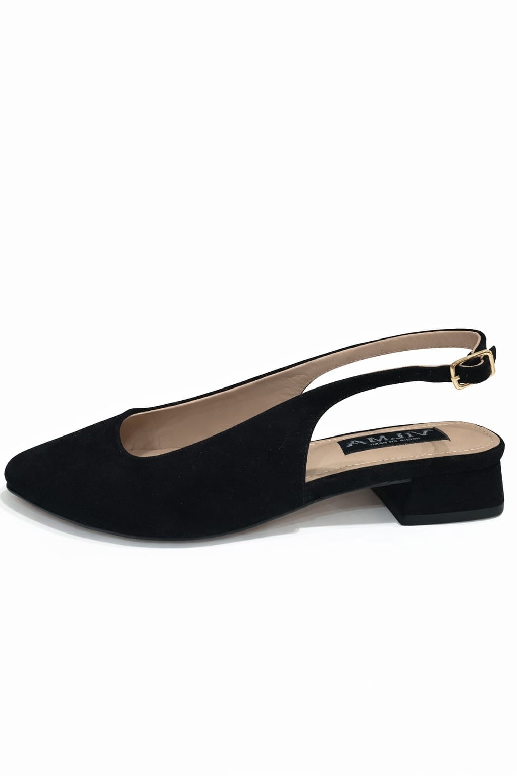 Zapato media estación volver Suede negro