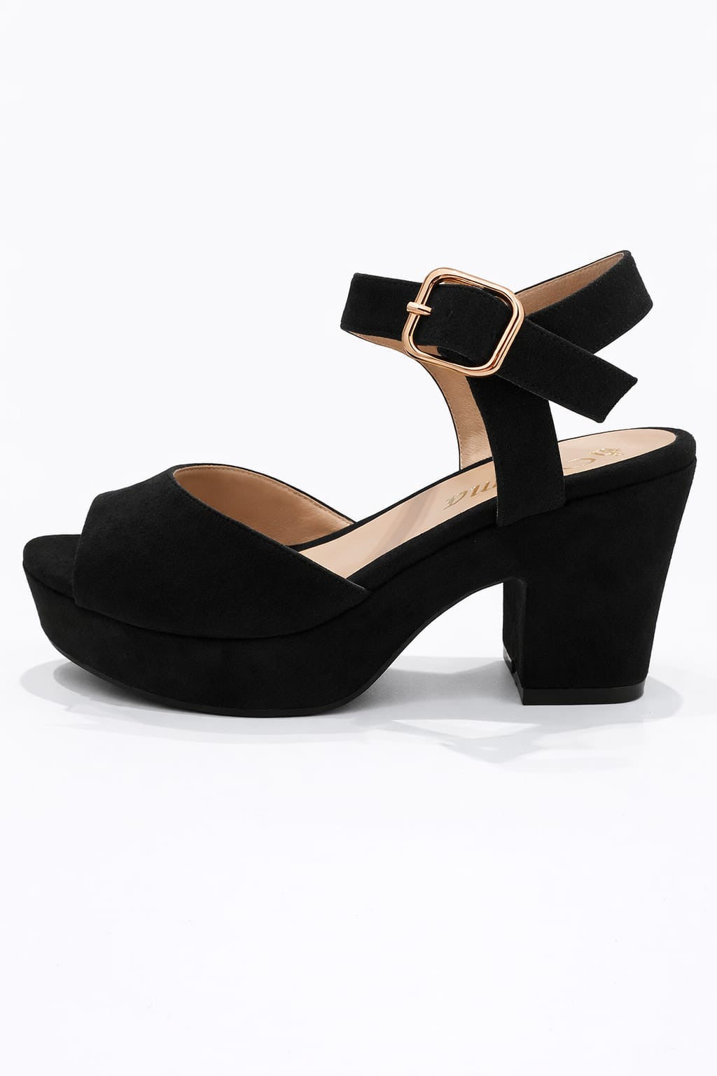 SANDALIA ORTOPÉDICA CAPELLADA TACÓN 7CM SUEDE NEGRO