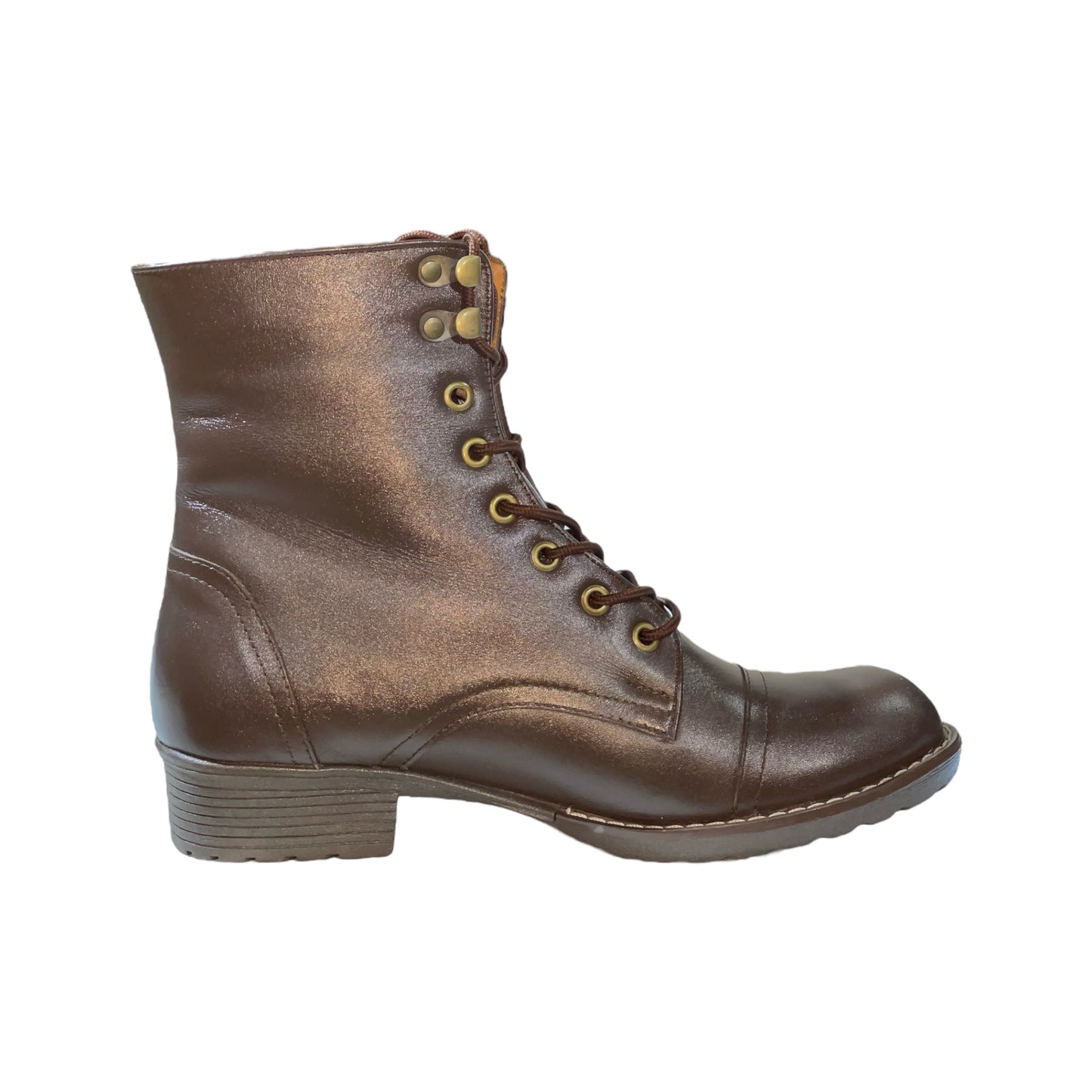 BOTA CUERO MARRON CON PASADORES - TACO 3