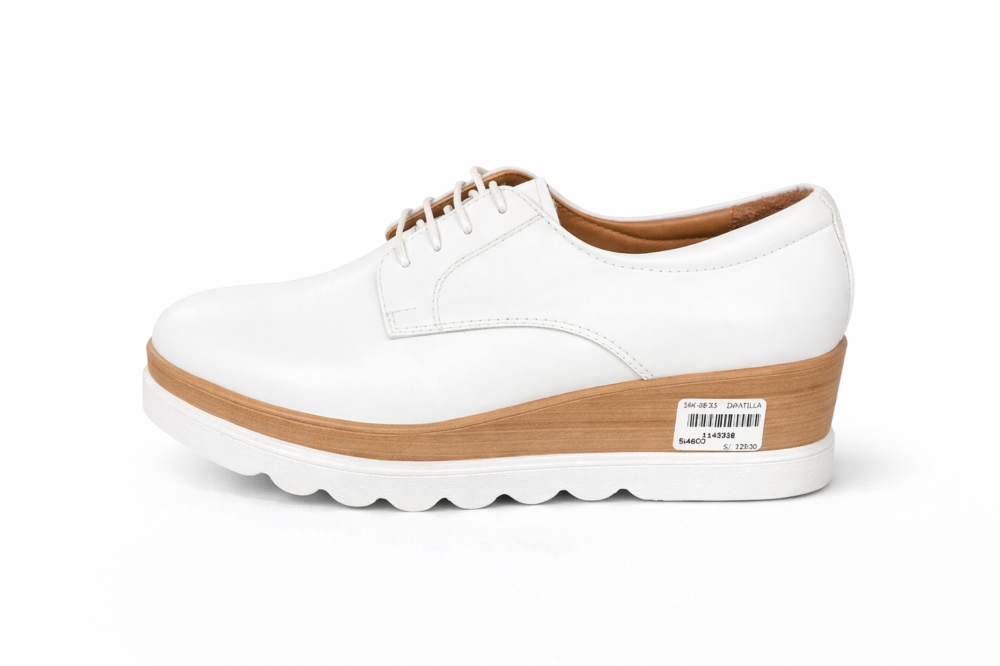 Zapatilla Oxford plataforma %100 cuero vacuno Vilma