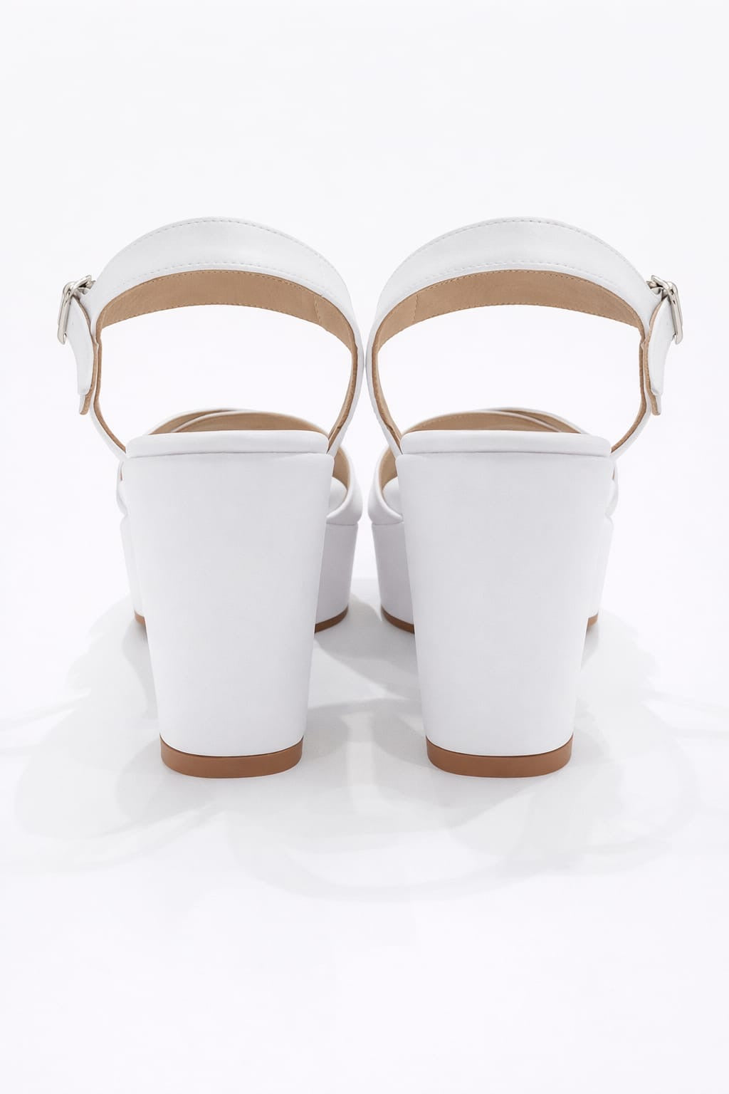 SANDALIA ORTOPÉDICA CRUZADA TACÓN 7CM blanca