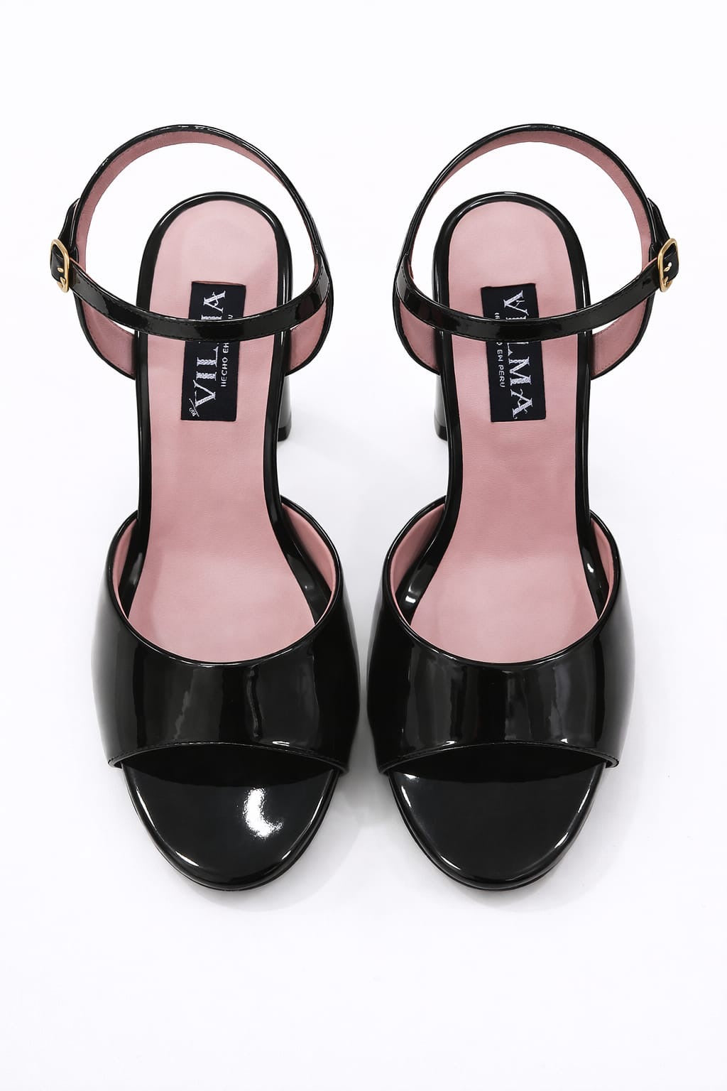 Sandalia Amalfi para mujer negro charol