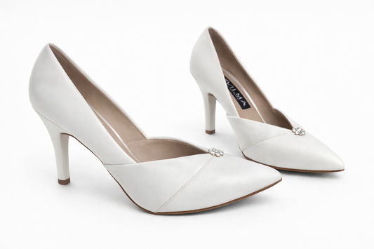 Zapato novia taco x9 cm fino Vilma
