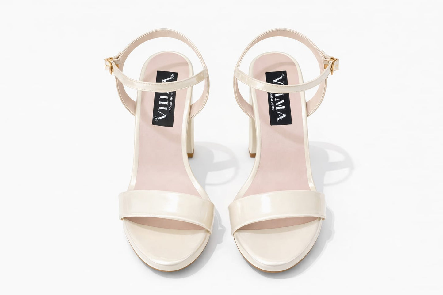 Sandalia Capri para mujer hueso charol