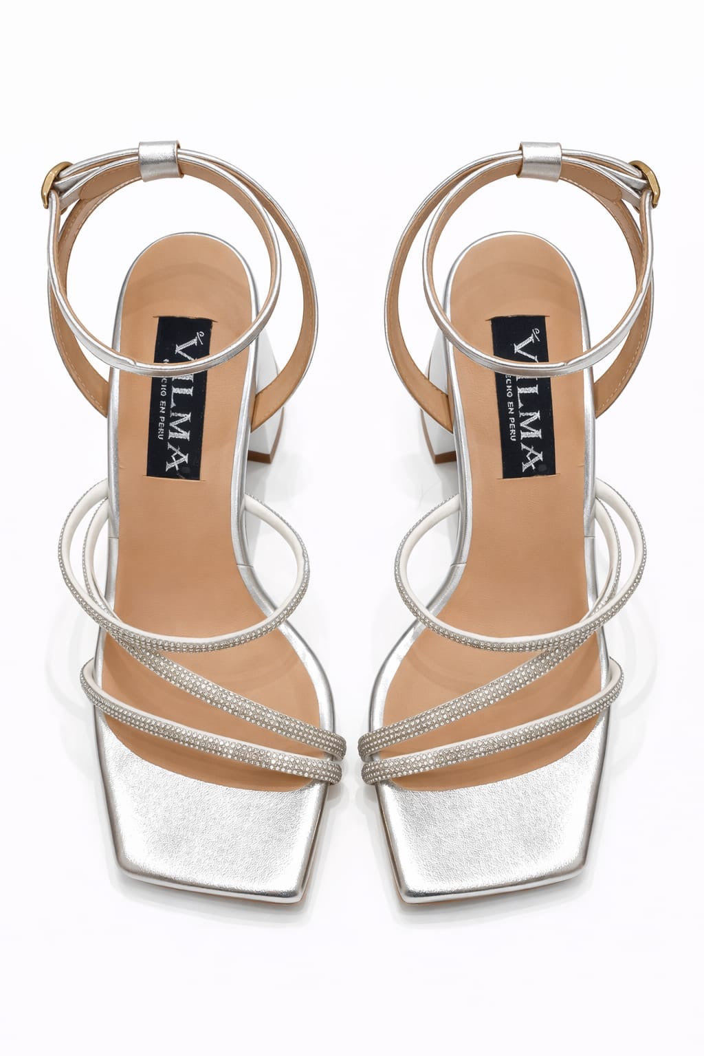 Sandalia VP Noir strass taco x5
