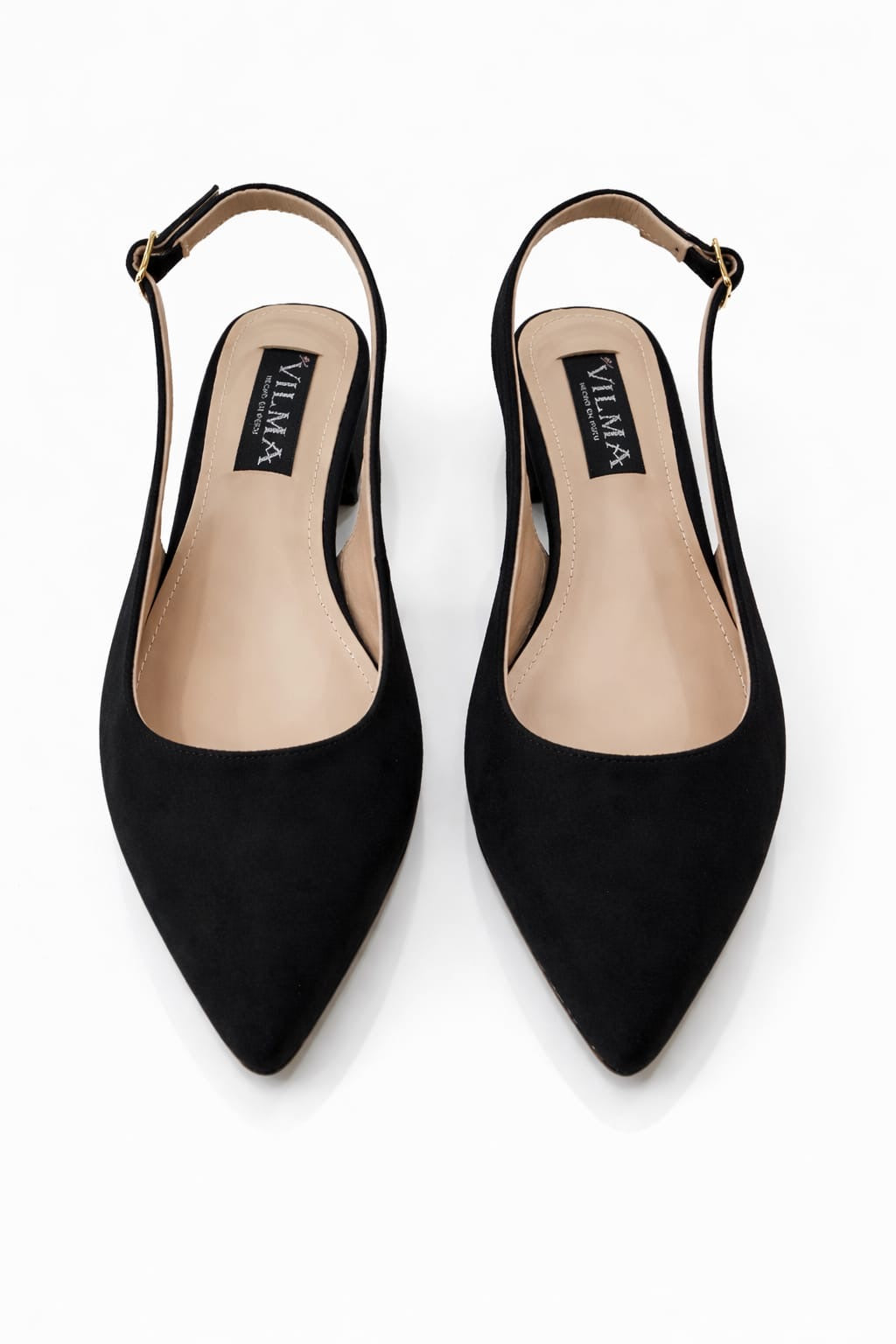 Zapato media estación volver Suede negro