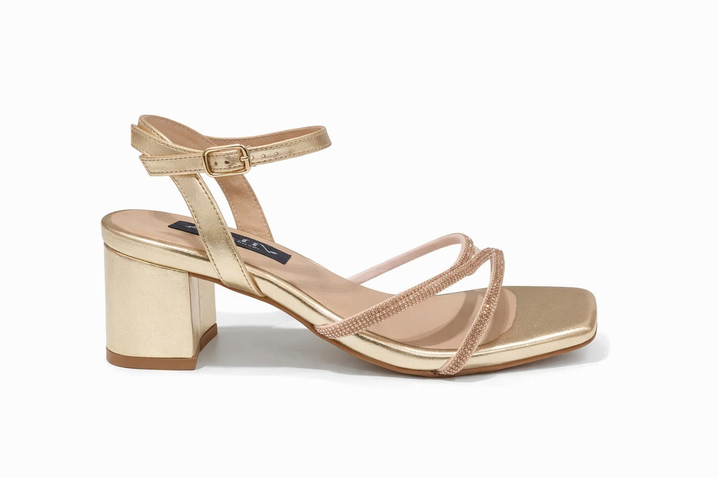 Sandalia VP Noir strass taco x5