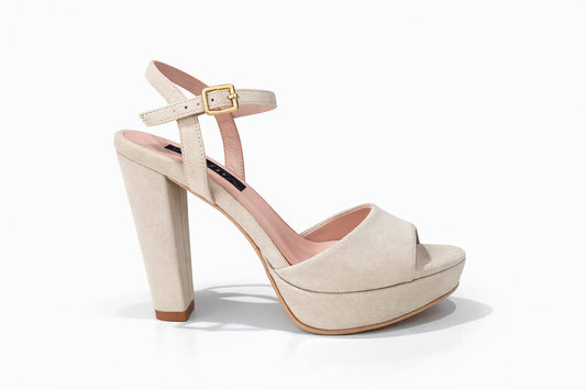 Sandalia Amalfi para mujer suede Hueso