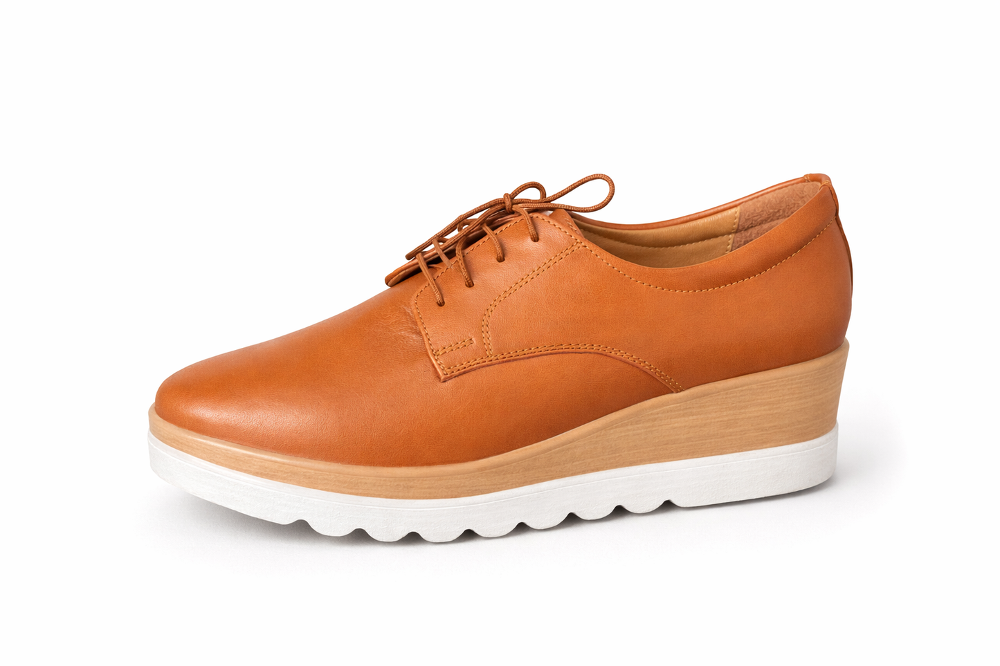 Zapatilla Oxford plataforma %100 cuero vacuno Vilma