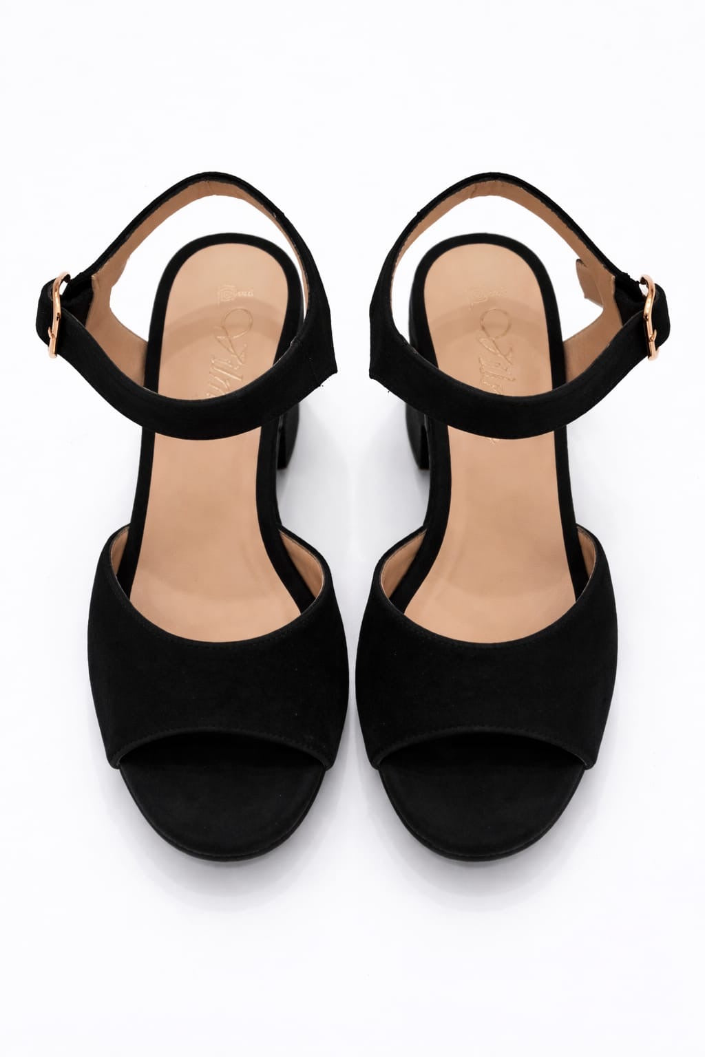 SANDALIA ORTOPÉDICA CAPELLADA TACÓN 7CM SUEDE NEGRO