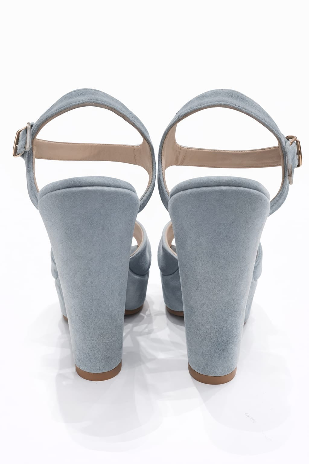 SANDALIA ORTOPÉDICA CRUZADA TACÓN 12CM SUEDE GRIS