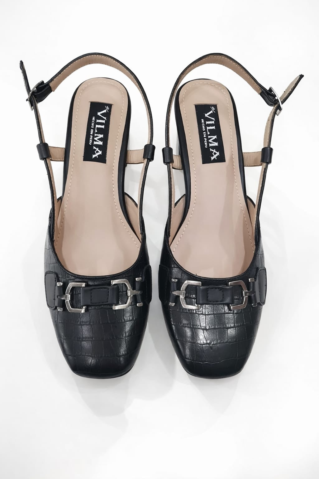 Zapato sling back negro