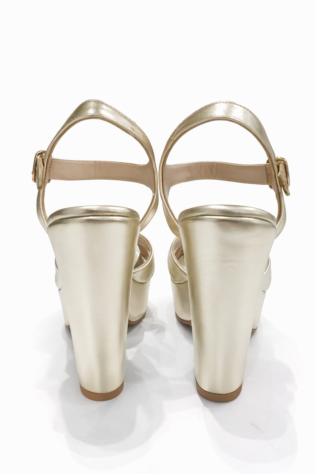 SANDALIA ORTOPÉDICA CRUZADA TACÓN 12CM DORADO LIGHT