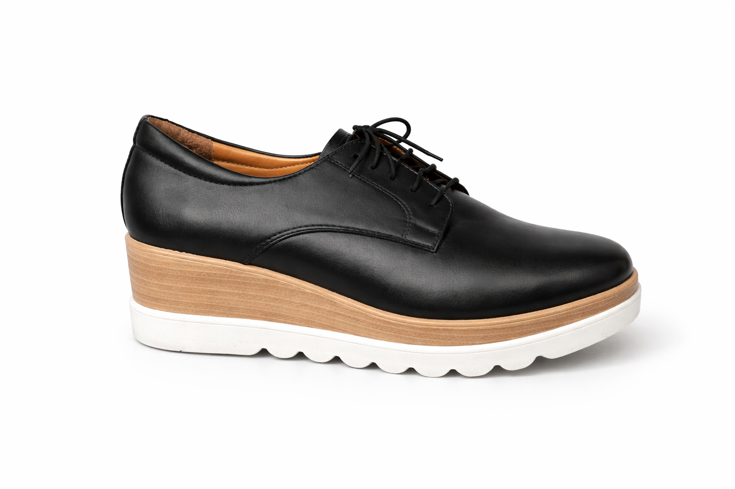 Zapatilla Oxford plataforma %100 cuero vacuno Vilma