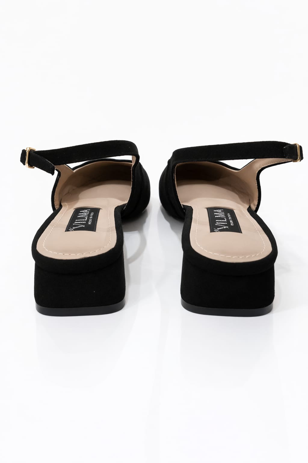 Zapato media estación volver Suede negro