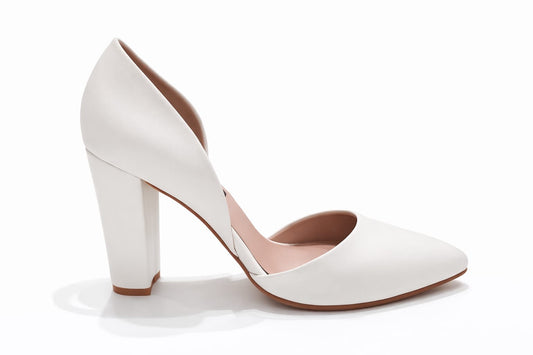 Stiletto dorsay tacón grueso 9 cm