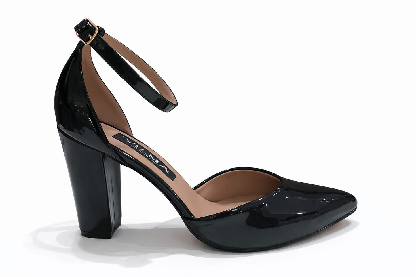 Stiletto openay tacón grueso 9 cm
