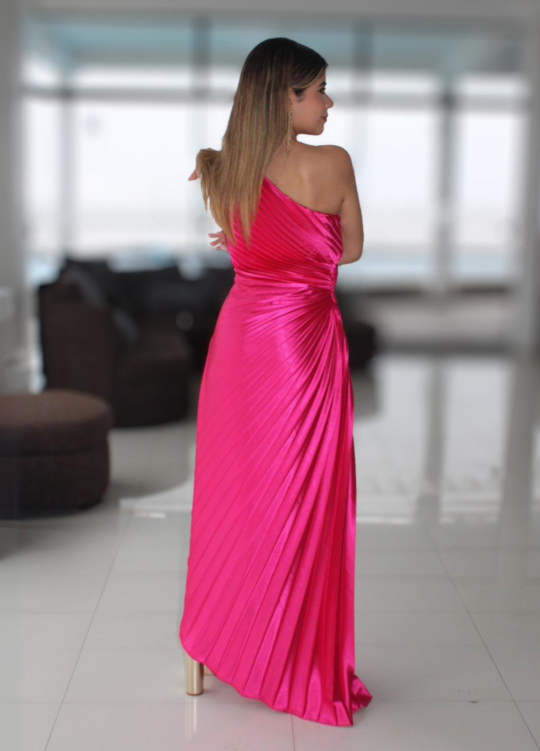 vestido plizado