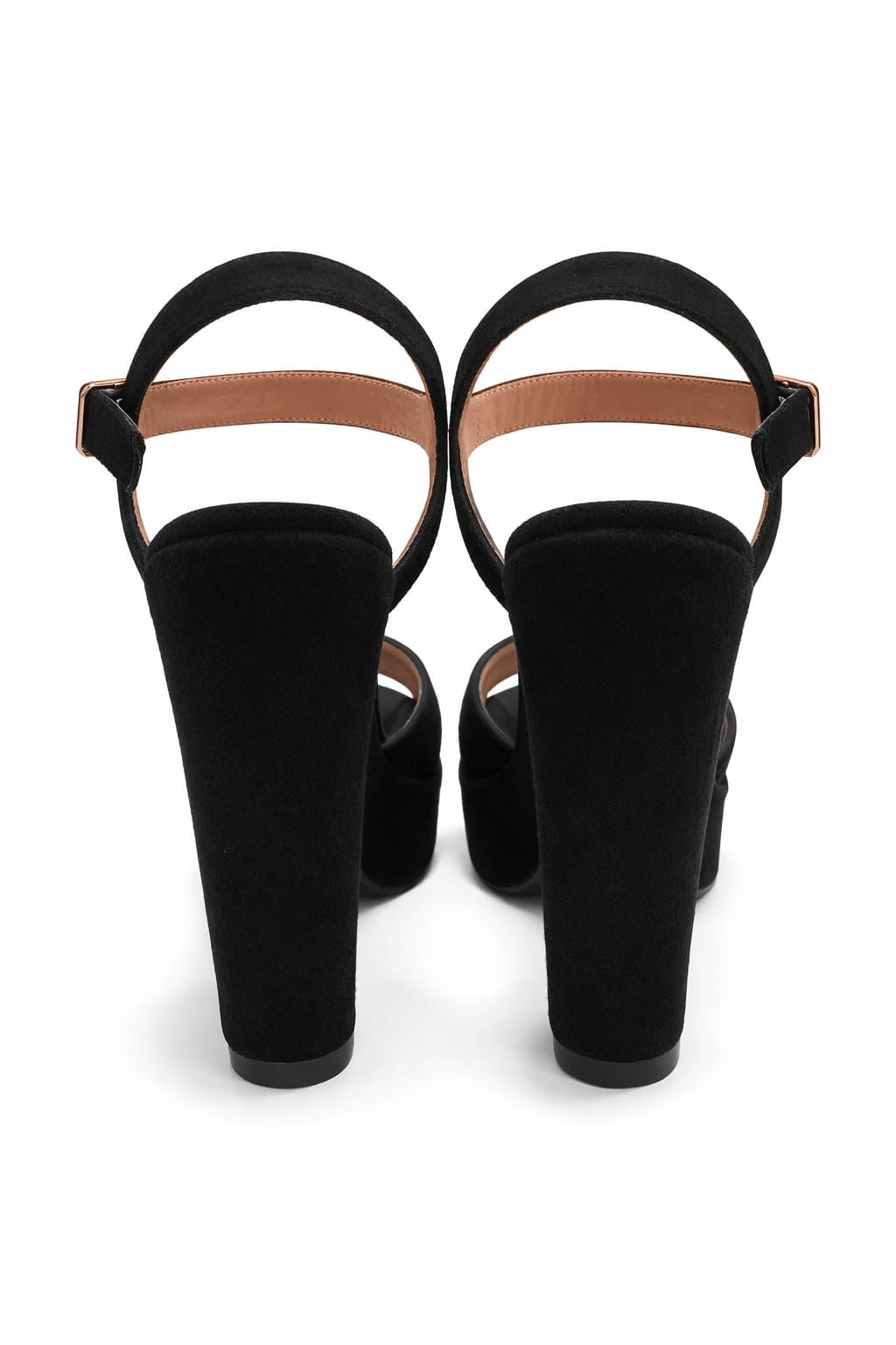 SANDALIA ORTOPÉDICA CRUZADA TACÓN 12CM NEGRO SUEDE
