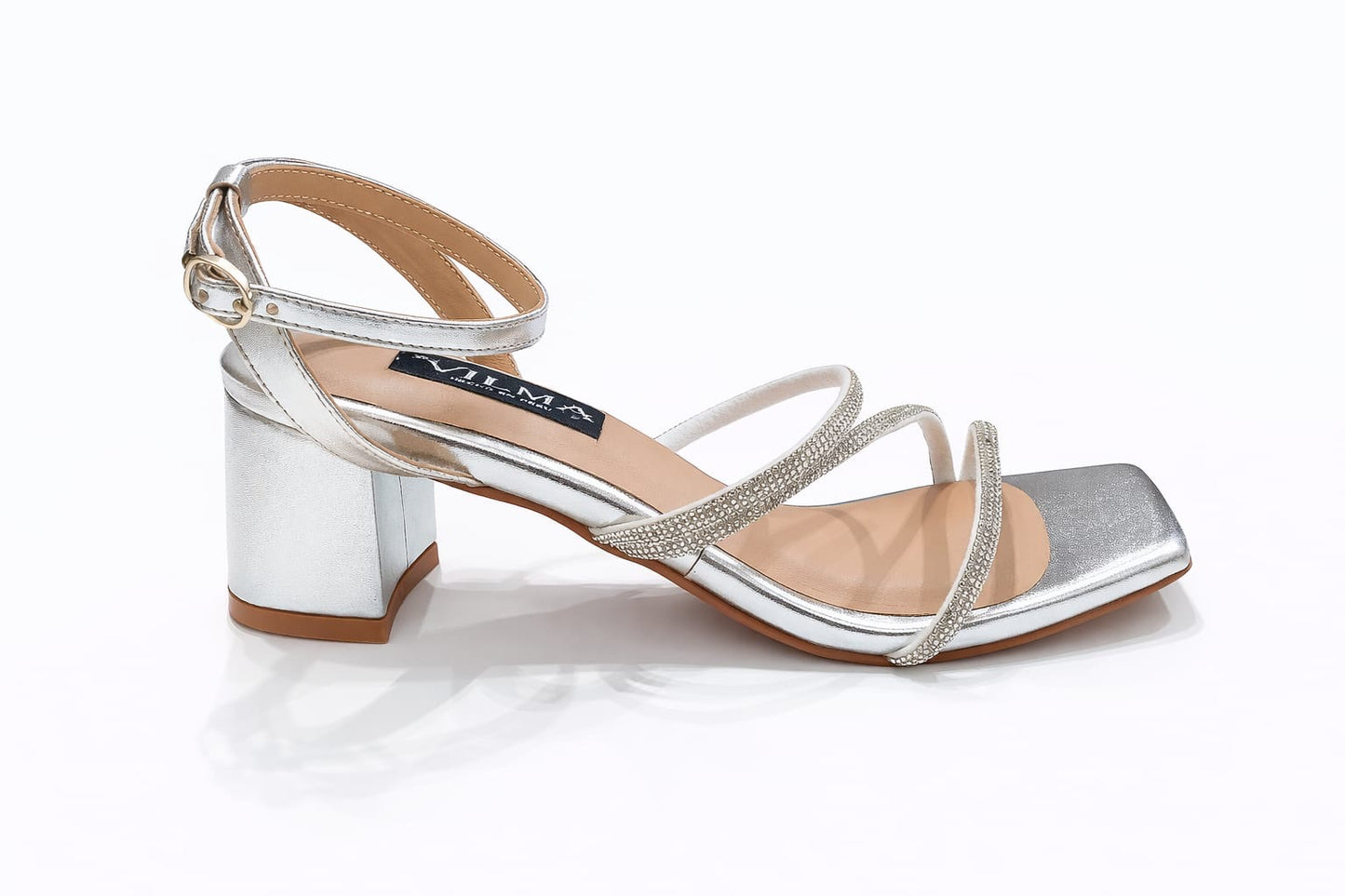 Sandalia VP Noir strass taco x5