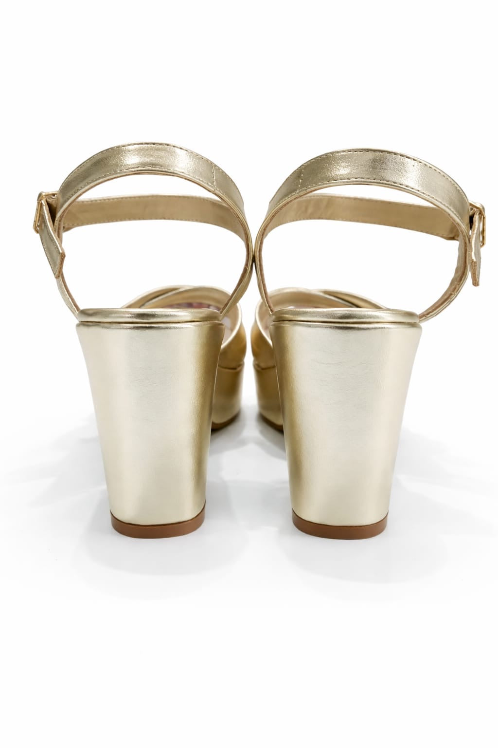 SANDALIA ORTOPÉDICA CRUZADA TACÓN 7CM DORADO LIGHT