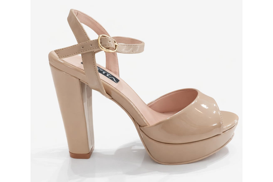 Sandalia Amalfi para mujer Charol Galleta