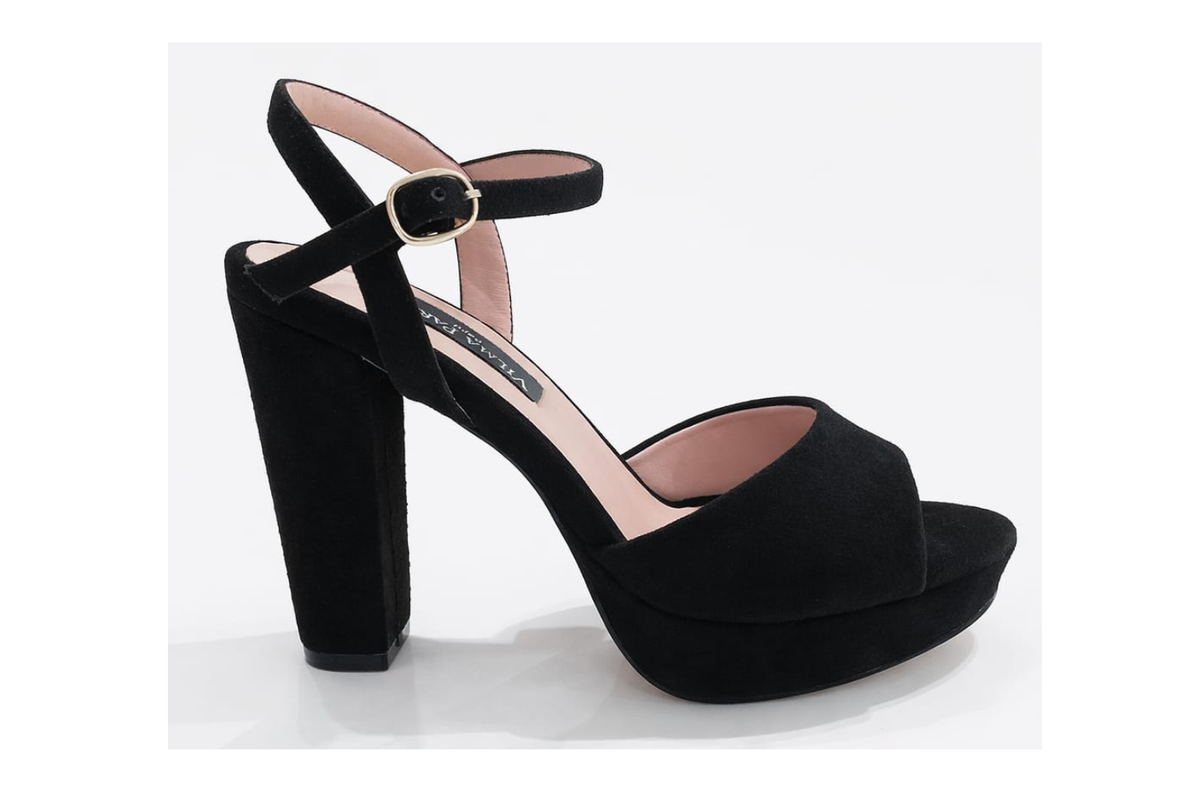 Sandalia Amalfi para mujer negro Suede