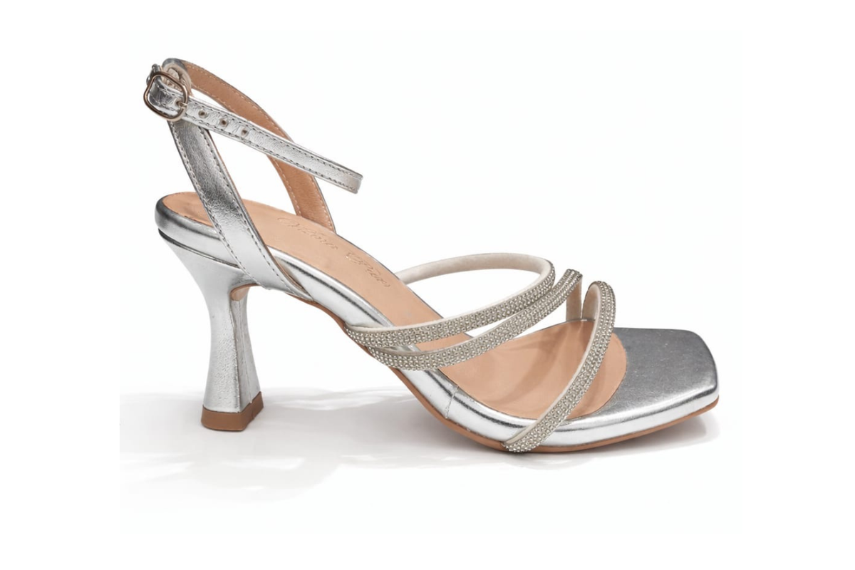 Sandalia Imperial Plateado x7