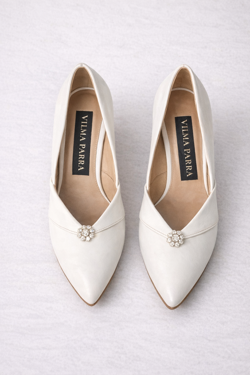 Zapato novia taco x9 cm fino Vilma