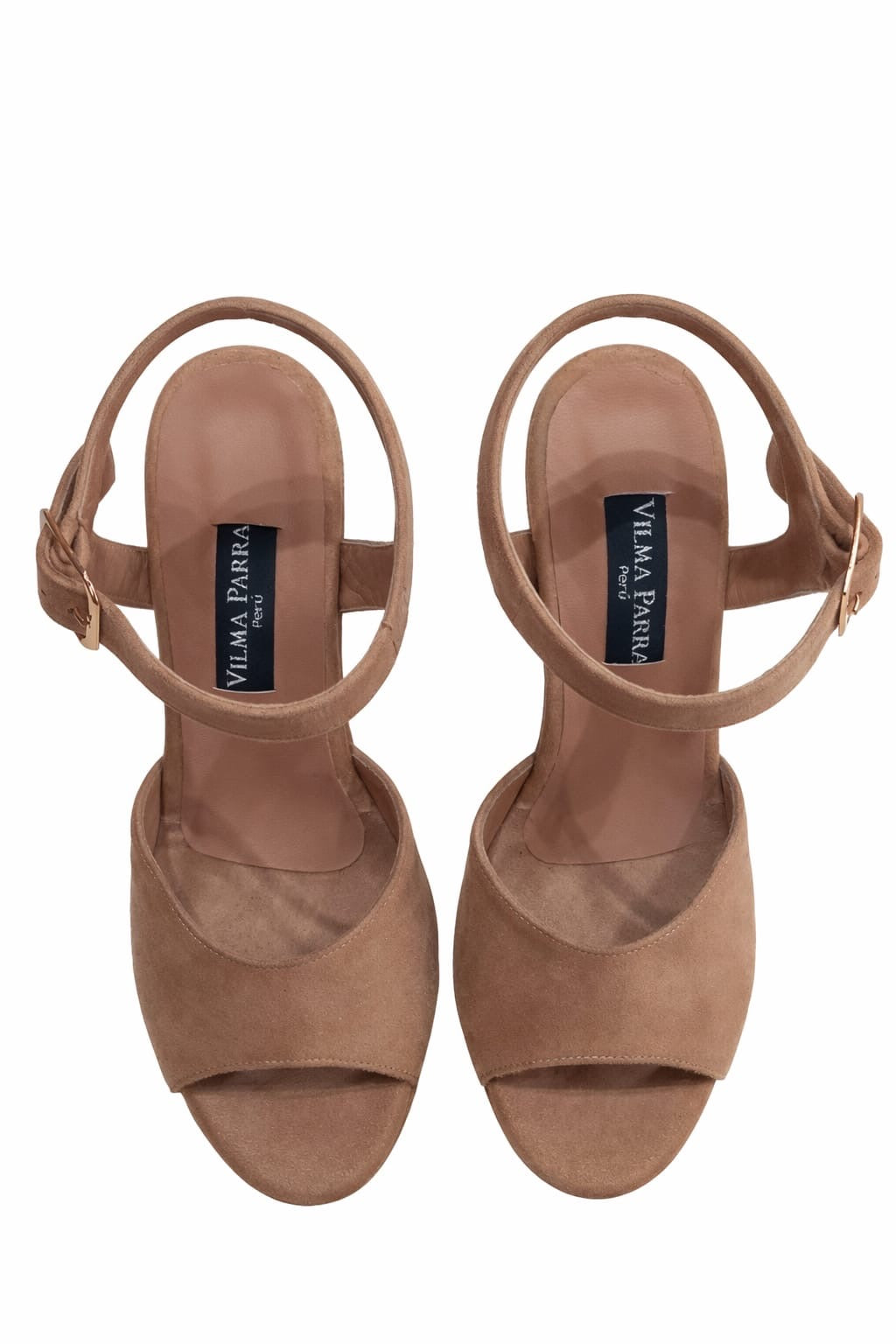 SANDALIA ORTOPÉDICA CAPELLADA TACÓN 12CM BEIGE SUEDE