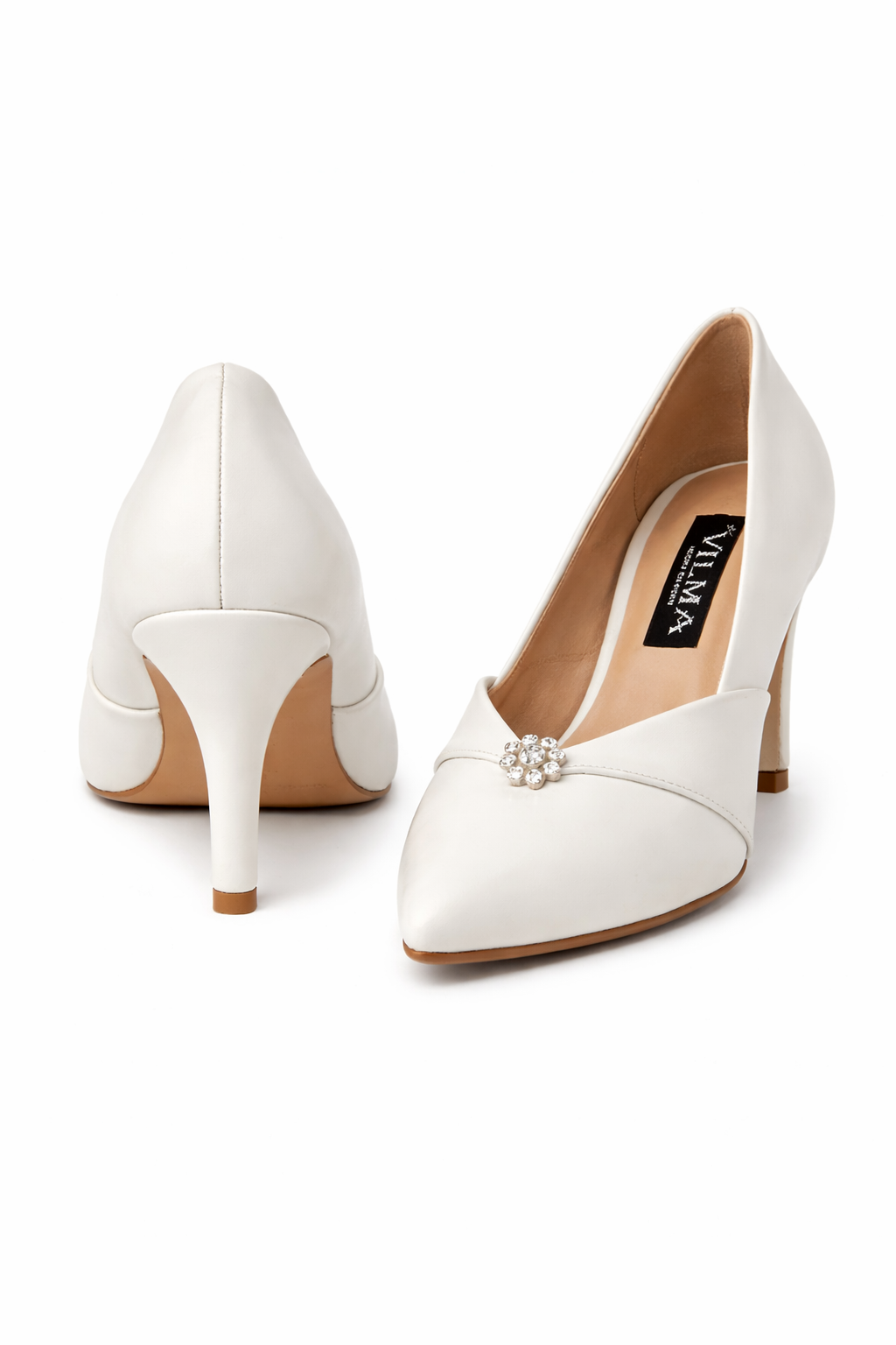 Zapato novia taco x9 cm fino Vilma